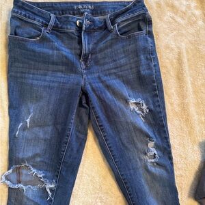 Maurices Blue Skinny Distressed Jeans size medium regular